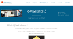 Desktop Screenshot of koranyirendelo.hu